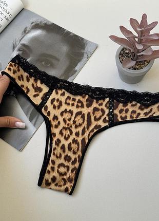 Трусики бразиліани із мікрофібри з мереживним поясом🕊