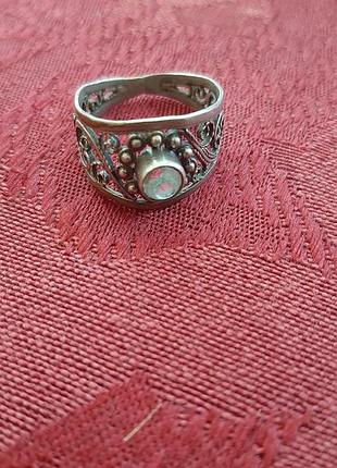 Кольцо финифть горный хрусталь винтаж 50-60 годы
