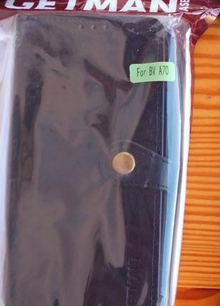 Чехол книжка черный кожаный tecno camon 17p, blackview a70, подставка, ручка, отдел для карточек, магнит