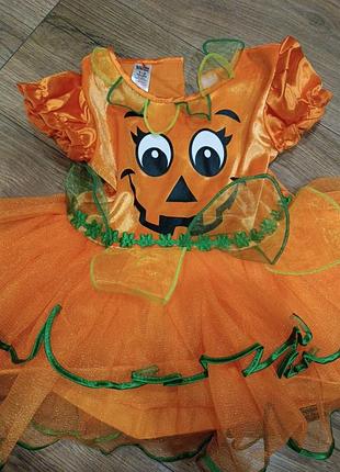Карнавальна сукня для маленької принцеси на хелловін гарбуз