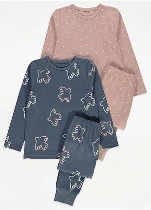 Хлопковая пижама для девочки трикотажная оригинал джордж george поштучно