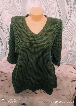 Сильний жіночий светр джемпер із четвертним рукавом