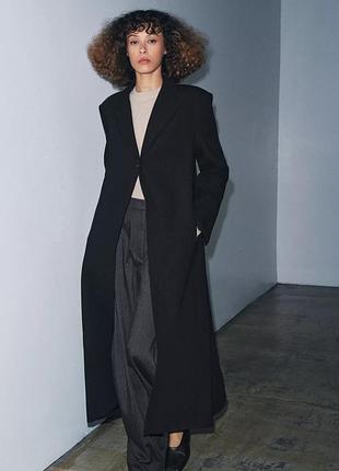 Пальто приталенное на пуговицах zw collection