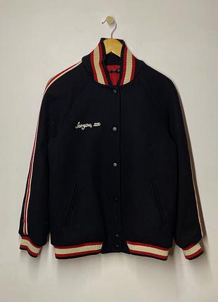 Шерсяной бомбер женский zara