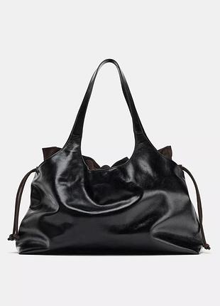 Кожаная макси-сумка-шопер - limited edition