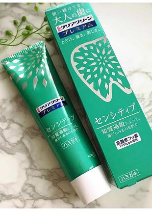 Kao clear clean premium sensitive паста с фтором для чувствительных зубов, со вкусом мяты, 100 г, япония