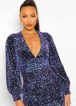 Святкове ошатне вечірнє плаття boohoo