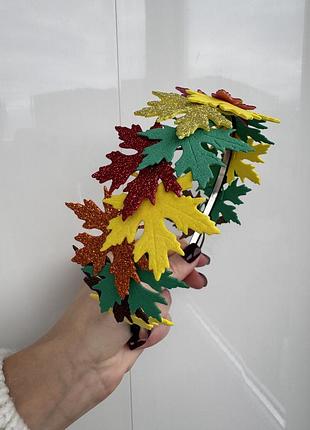 Обруч осінній з листочками