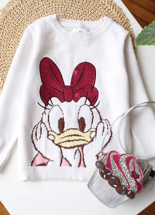 Молочний светр з героями disney daisy 4-5 років