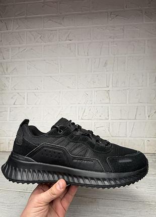 Мужские черные кроссовки skechers matera 2.0
