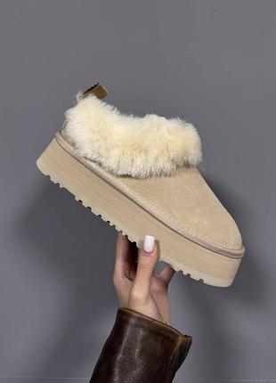 Жіноче взутя уггі тапки на платформі ugg tazelle pltform
