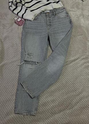 Жіночі джинси zara сірого кольору