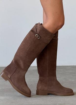 Sale premium! женские коричневые сапоги демисезонные деми сапоги на байке весна осень