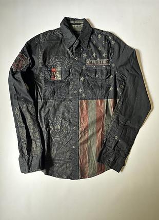 Сорочка affliction american flag bandana slim fit shirt avantgarde