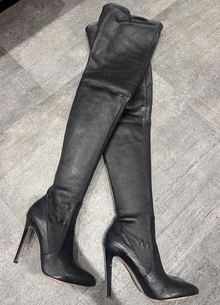 Gianvito rossi кожные сапоги чулки ботфорты