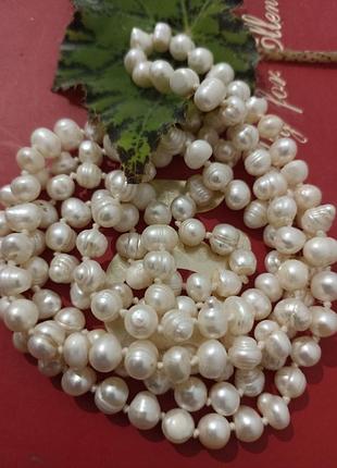 Бусы морской жемчуг,длинные,55/110/см.