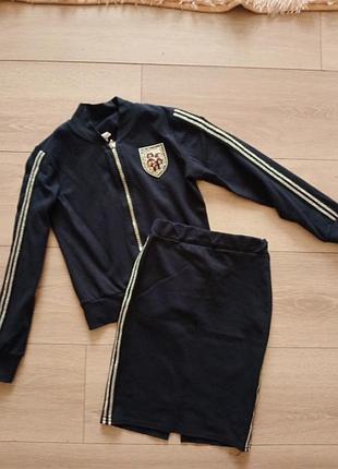 Костюм с юпкой девочку 6-7 лет