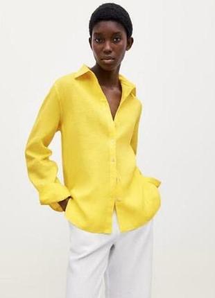 Рубашка лен massimo dutti 3