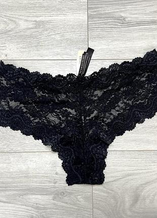 Чорні мереживні трусики victoria’s secret оригінал