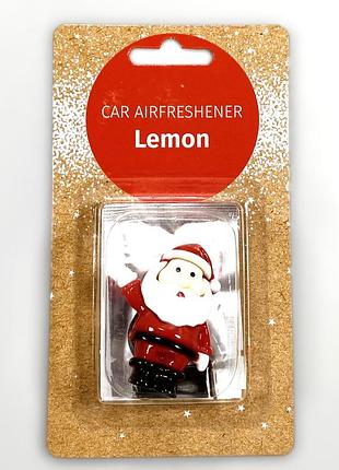 Ароматизатор в авто з новорічним дизайном лимон, жасмин, лаванда.