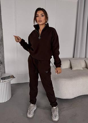 Трендовый женский флисовый костюм vm-10522