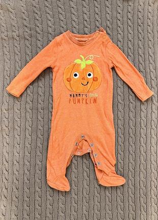 Чоловічок для немовляти,  осіння тематика, розмір 56, більшомірить