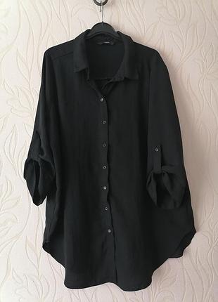 Рубашка батал 52-56р не гладить! кач жатка