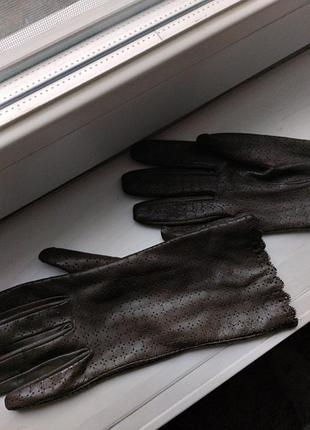 Перчатки кожані с перфорацієй 2