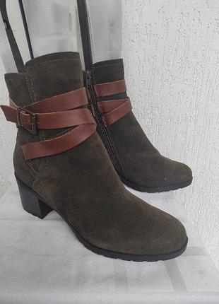 Полусапожки кожанно-замшевие skechers р.40-41