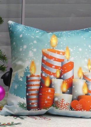 Новорічні наволочки 45х45см. dijital принт. туреччина.