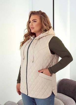 Осіння елегантність - жилетка стьобана модель 25047