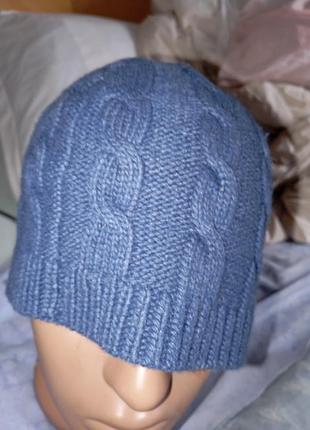 Шапочка женская вязаная шерсть оригинал