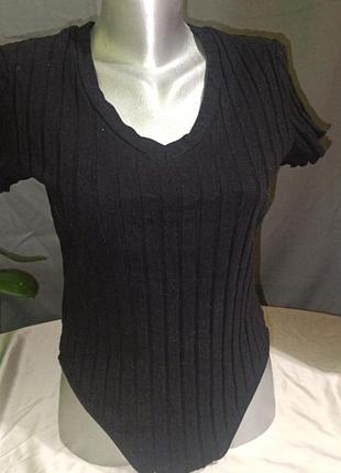 Боди базовое в рубчик shein