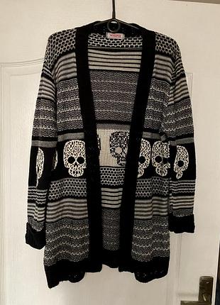 Жіночий кардиган-жакет . прямого крою,с цікавим прінтом. розмір 38/м/46 40/l/48