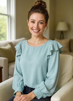 Блузка блузка нарядная желый рукав размер 2xl (52)