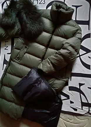 Зимове пухове пальто yves salomon army💞