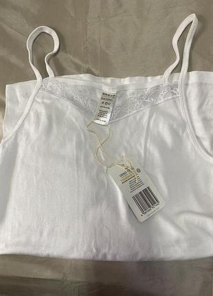 Жіноча бавовняна майка на бретельках, європейські розміри 48,50 (на розмір маломірять)