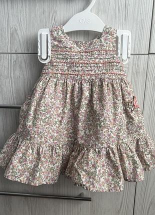 Легке котонове  плаття на вік  3-6 місяців