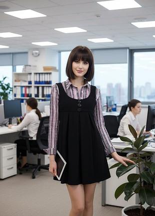 Платье-сарафан стрейч,деме, бренда "miss selfridge", ru 6-8, 34% вискоза + эластан.