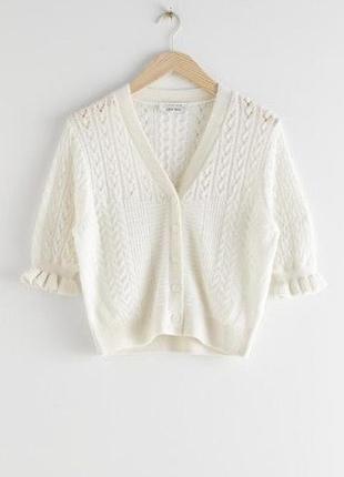 Кардиган & other stories жіночій кардиган з вовною молочного кольору & other stories