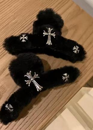 Заколка крабик для волосся chrome hearts