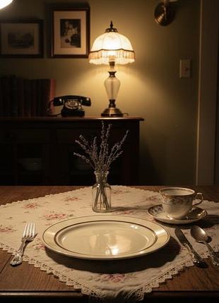 Велика тарілка плато із золотистим обідком зір вінтаж