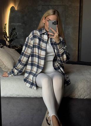 Тепла жіноча картата сорочка