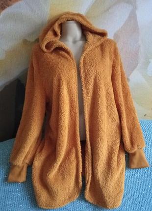 Плюшевий кардиган з капюшоном