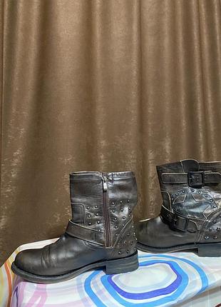 Полусапоги, кожа, 39 размер, коричневые