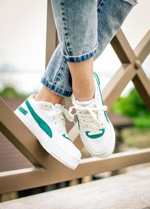 Puma cali sport heritage white/teal🆕шикарні кросівки найк🆕купити накладений платіж