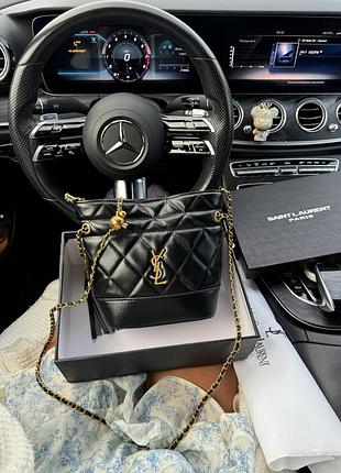 Saint laurent bag black / gold leather 2