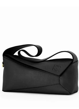 Loewe puzzle hobo bag - black nappa