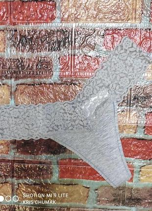 Арт.0271 трусики -танга с кружевом от h&amp;m размер евро хs