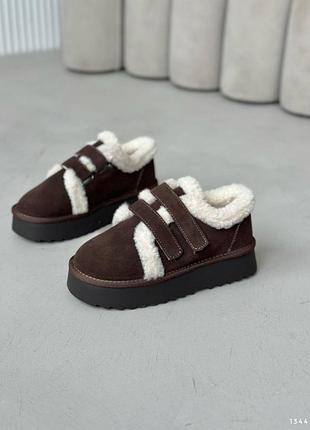 Зимові черевики коричневі